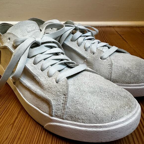 Nike Blazer low top suede ghost aqua sneakers SIZE 8.5 - Picture 4 of 10